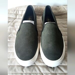 Keds Double Decker Suede Green Slip On Size 8